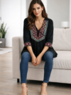 black-embroidered-rayon-v-neck-tunic-top-3.png