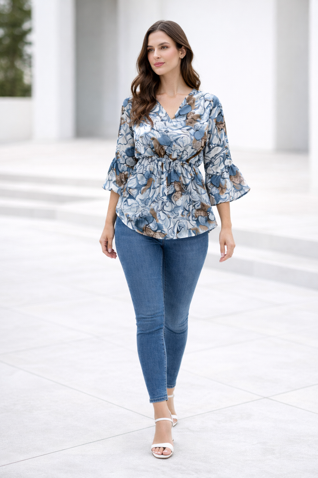 womens-abstract-floral-chiffon-peplum-top-blue-1.png