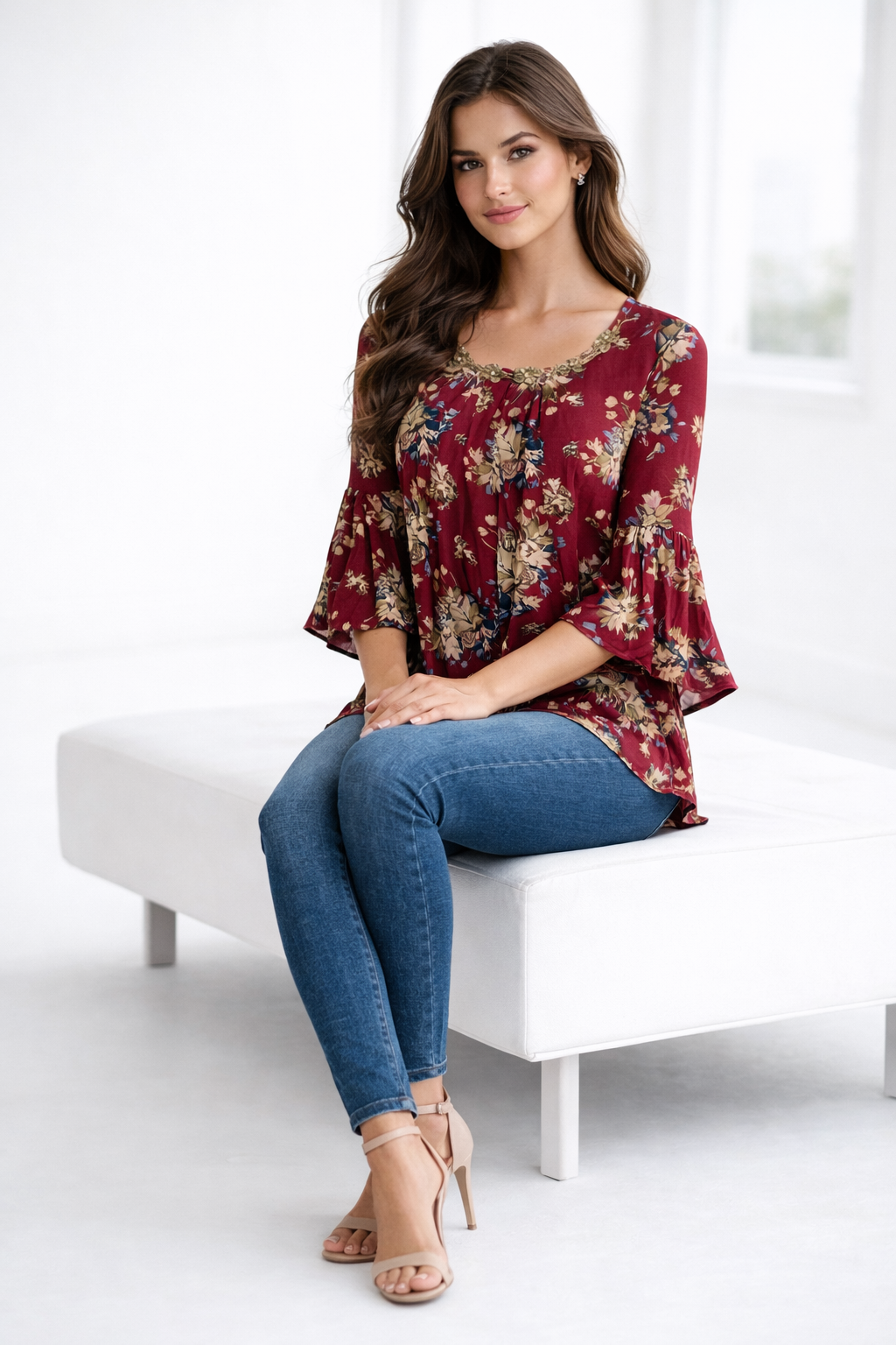 womens-burgundy-floral-bell-sleeve-casual-top-2.png