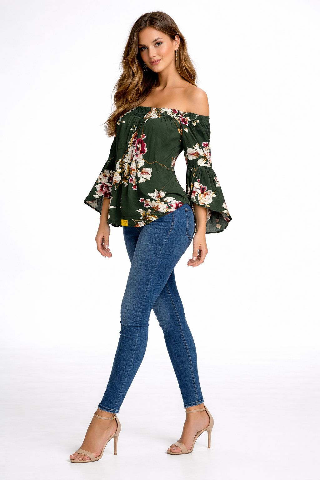 womens-floral-off-shoulder-cotton-top-green-3.png