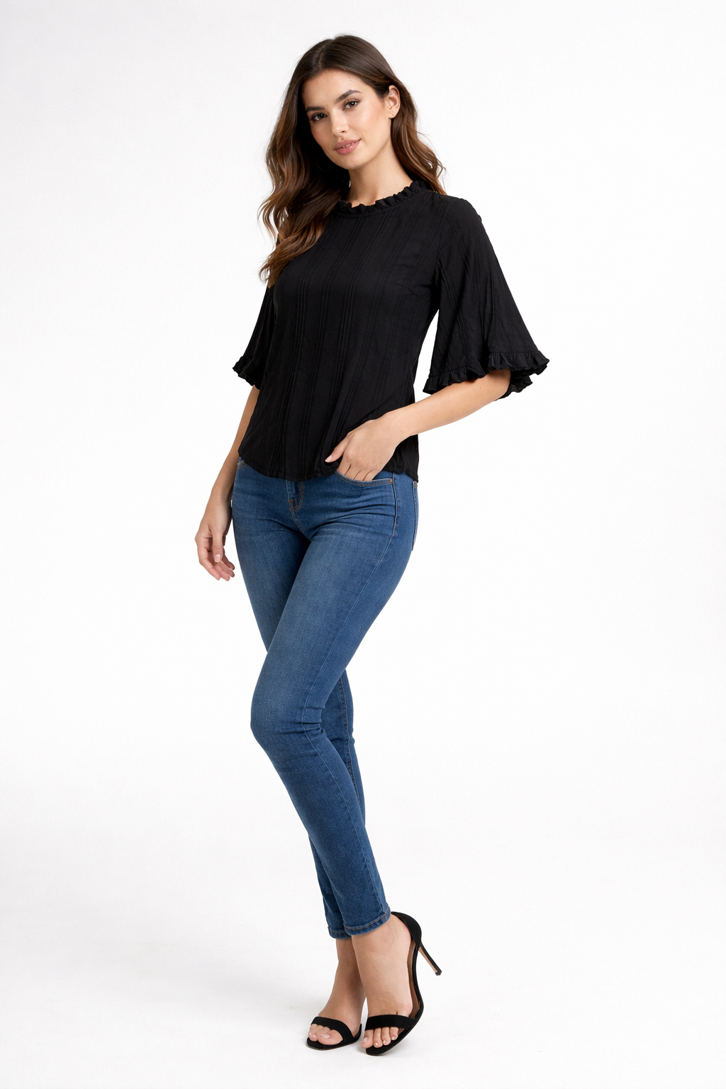 womens-pleated-ruffle-sleeve-georgette-top-black-3.png