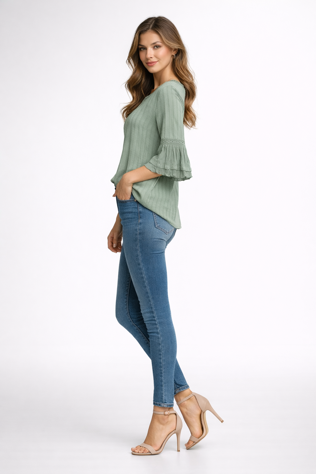 womens-ruffle-sleeve-cotton-casual-top-sage-green-3.png