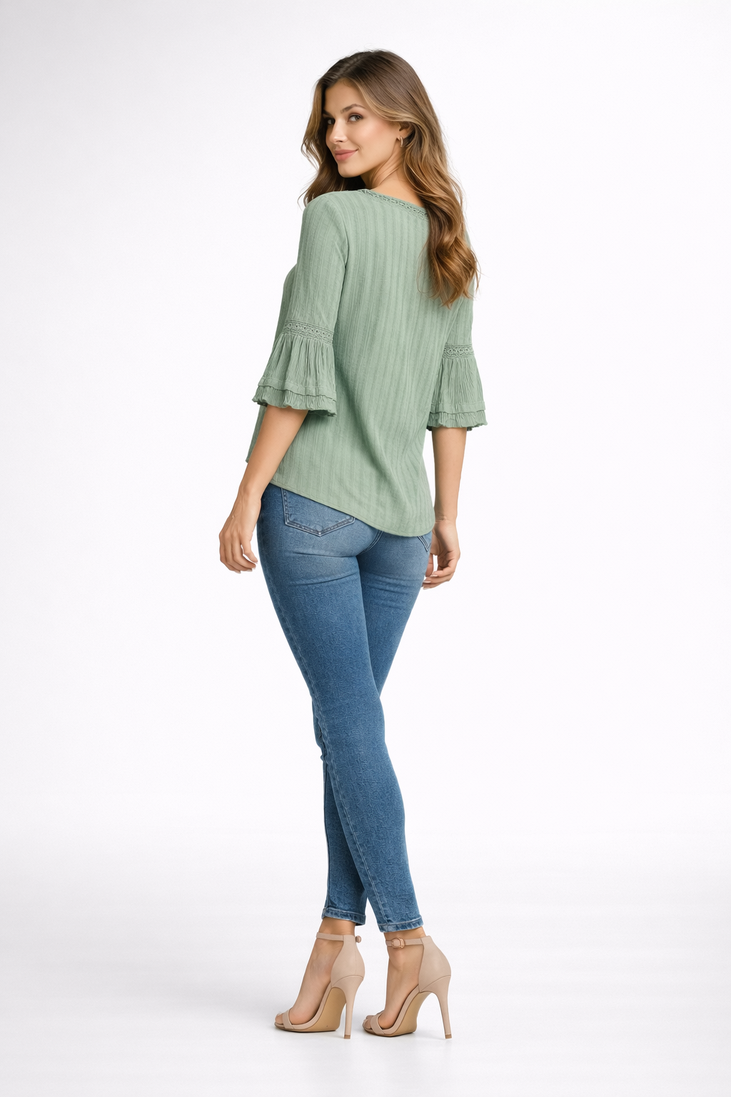 womens-ruffle-sleeve-cotton-casual-top-sage-green-4.png