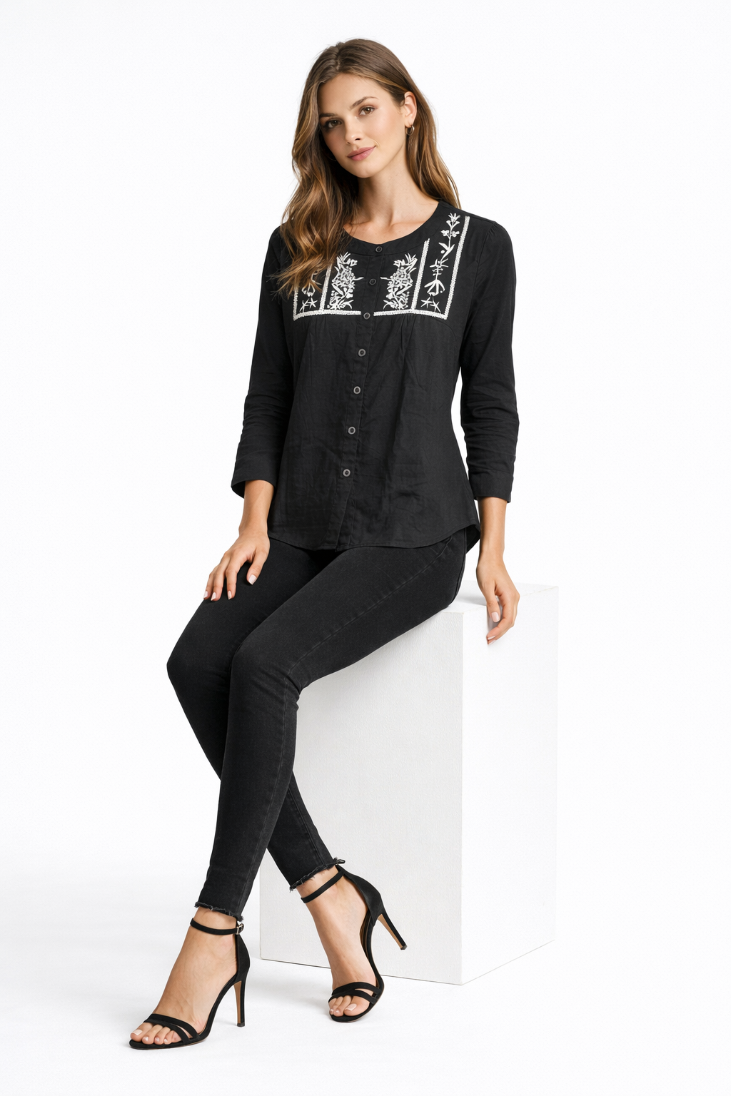 womens-black-cotton-embroidered-button-down-top-2.png