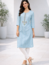 Women’s Floral Embroidered Cotton Kurti
