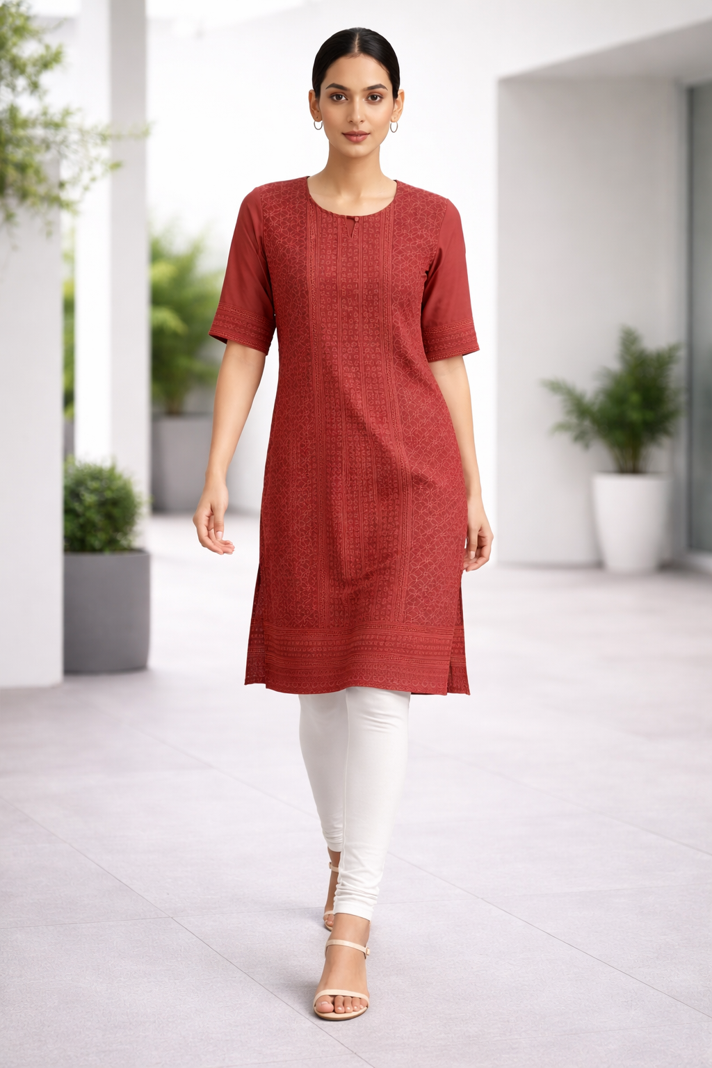 womens-rust-panel-printed-georgette-kurti-1.png