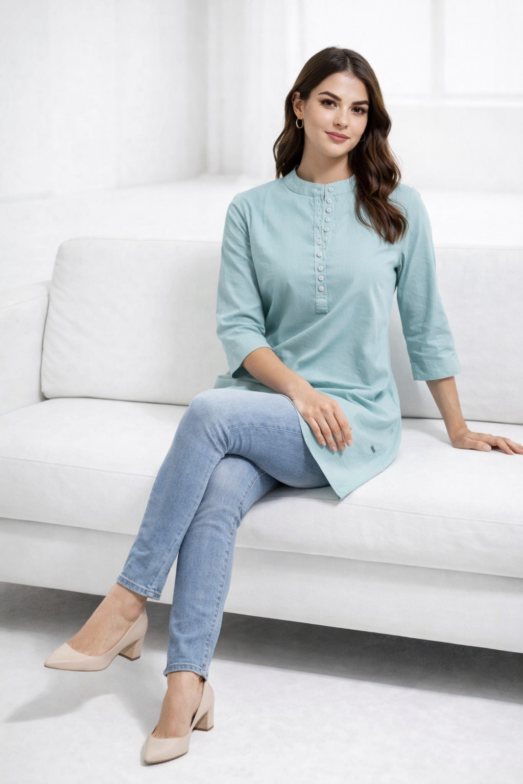 womens-solid-sea-green-cotton-tunic-2.png