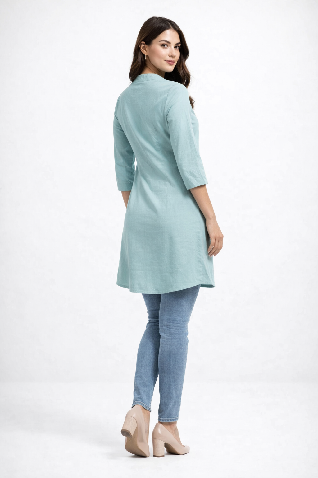 womens-solid-sea-green-cotton-tunic-4.png