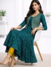 womens-teal-printed-tiered-kurti-with-mustard-pant-set-2.png