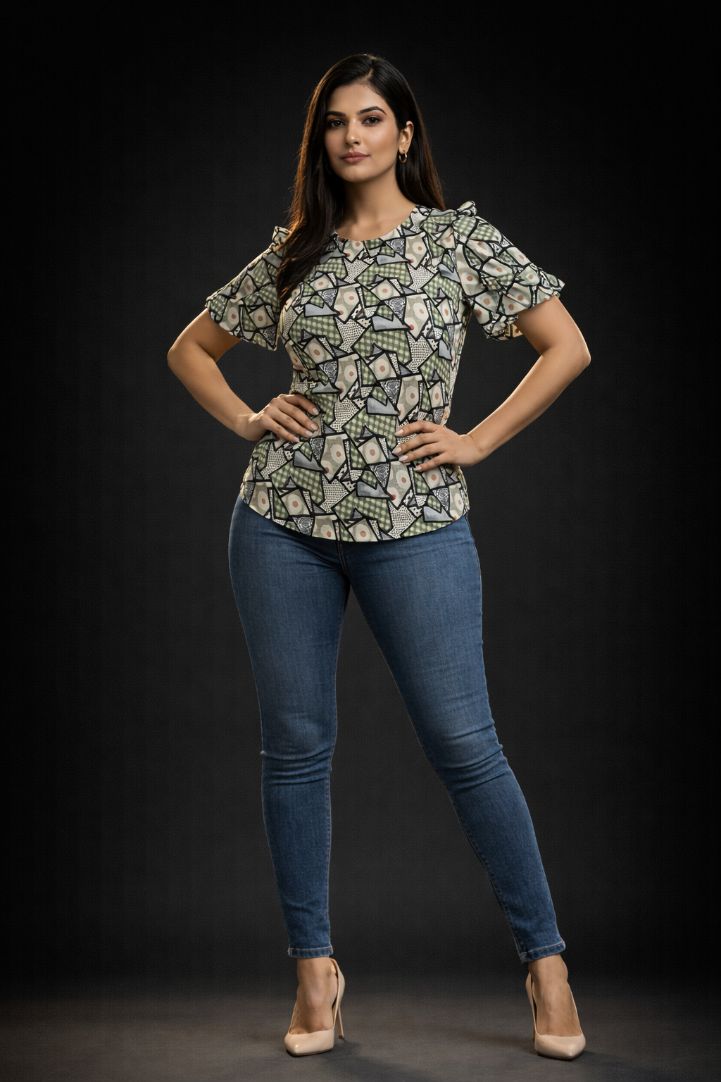 abstract-print-flared-sleeve-top-green-4.png