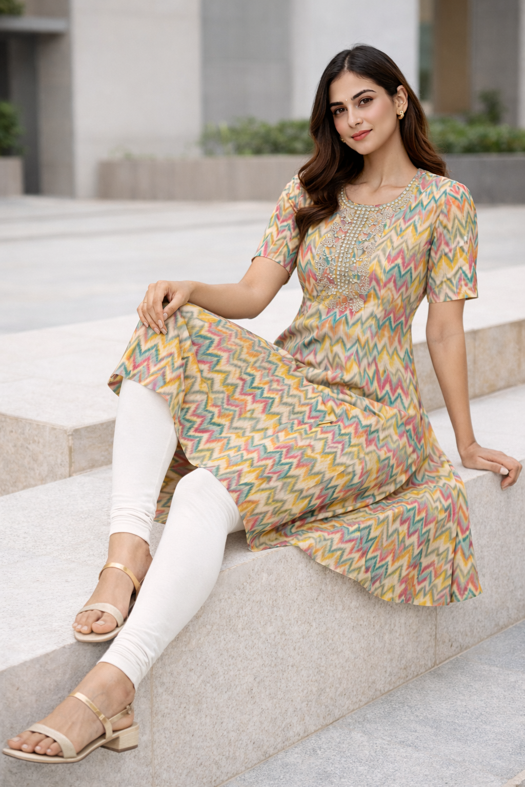 multicolor-chevron-printed-silk-a-line-kurti-multicolor-4.png