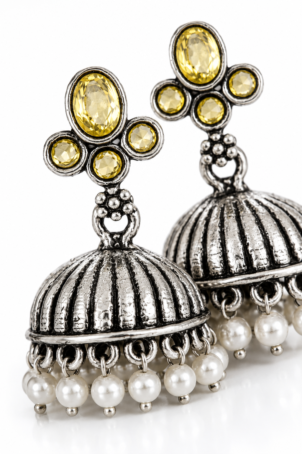 oxidised-silver-jhumka-earrings-with-yellow-stone-2.png