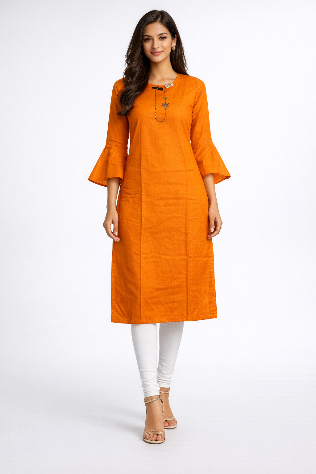 stylish-orange-bell-sleeve-cotton-kurti-3.png