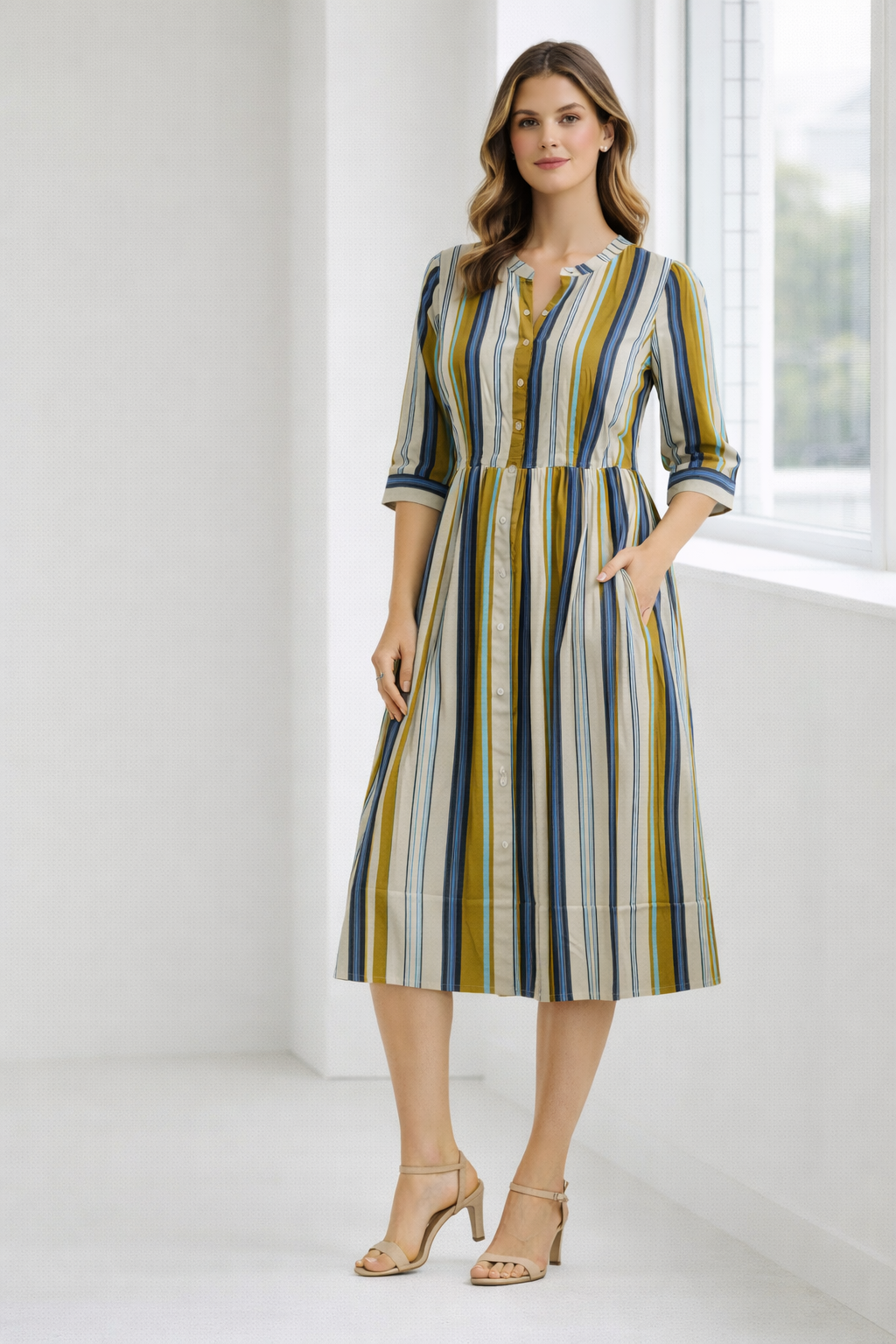 womens-cotton-vertical-stripe-button-down-midi-dress-1.png