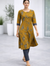 womens-mustard-floral-printed-rayon-kurti-pant-set-mustard-1.png