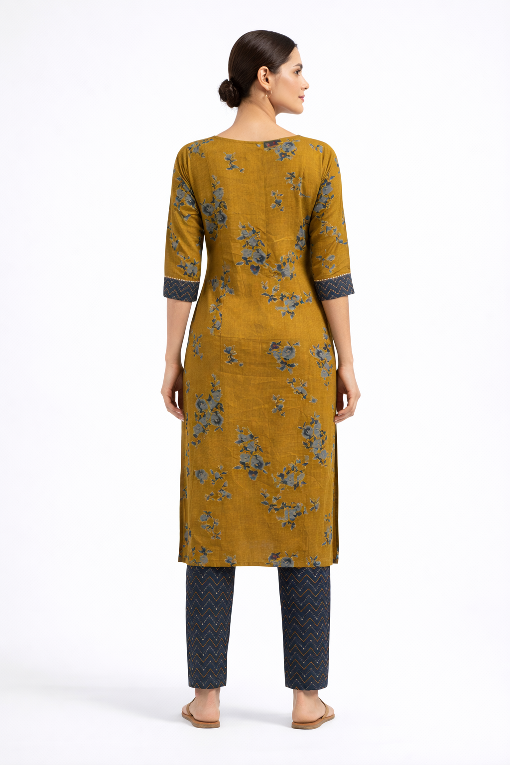 womens-mustard-floral-printed-rayon-kurti-pant-set-mustard-2.png