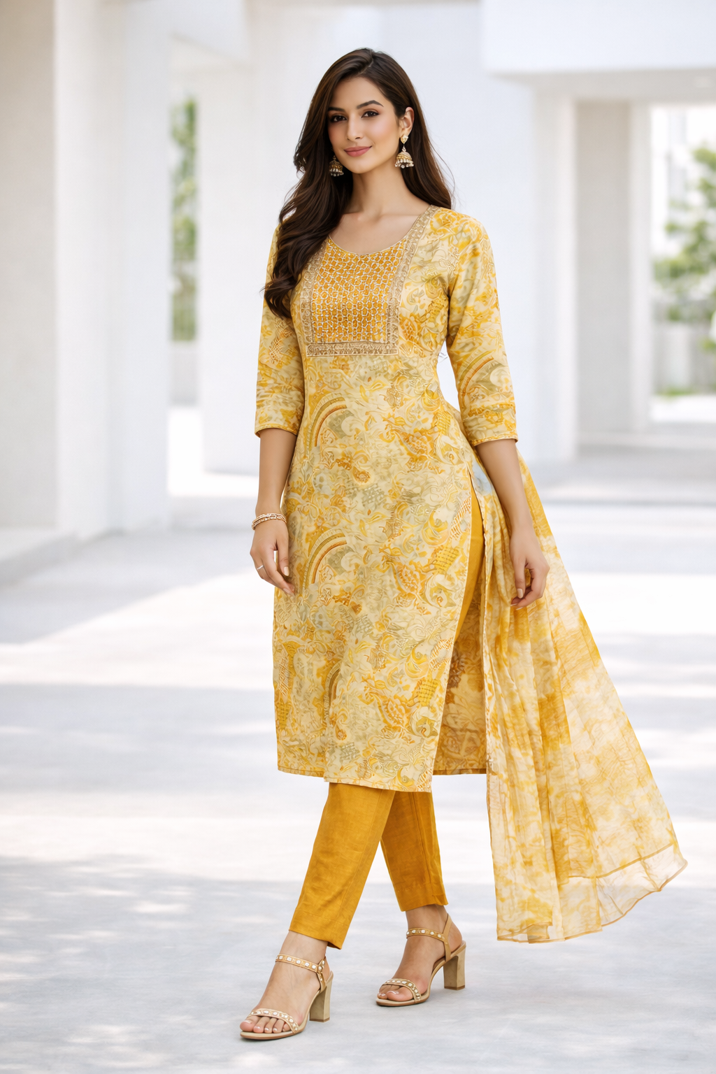 womens-mustard-printed-cotton-kurti-set-with-pant-dupatta-mustard-1.png