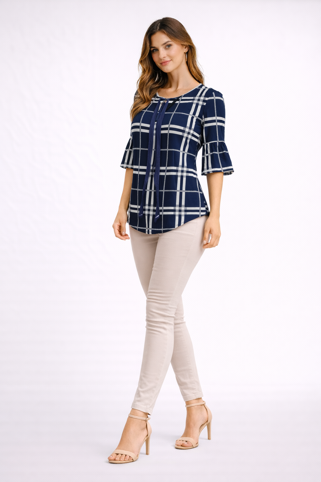 womens-navy-blue-checked-bell-sleeve-top-blue-2.png