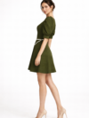 womens-olive-green-textured-fit-flare-dress-olive-green-2.png