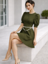 womens-olive-green-textured-fit-flare-dress-olive-green-4.png