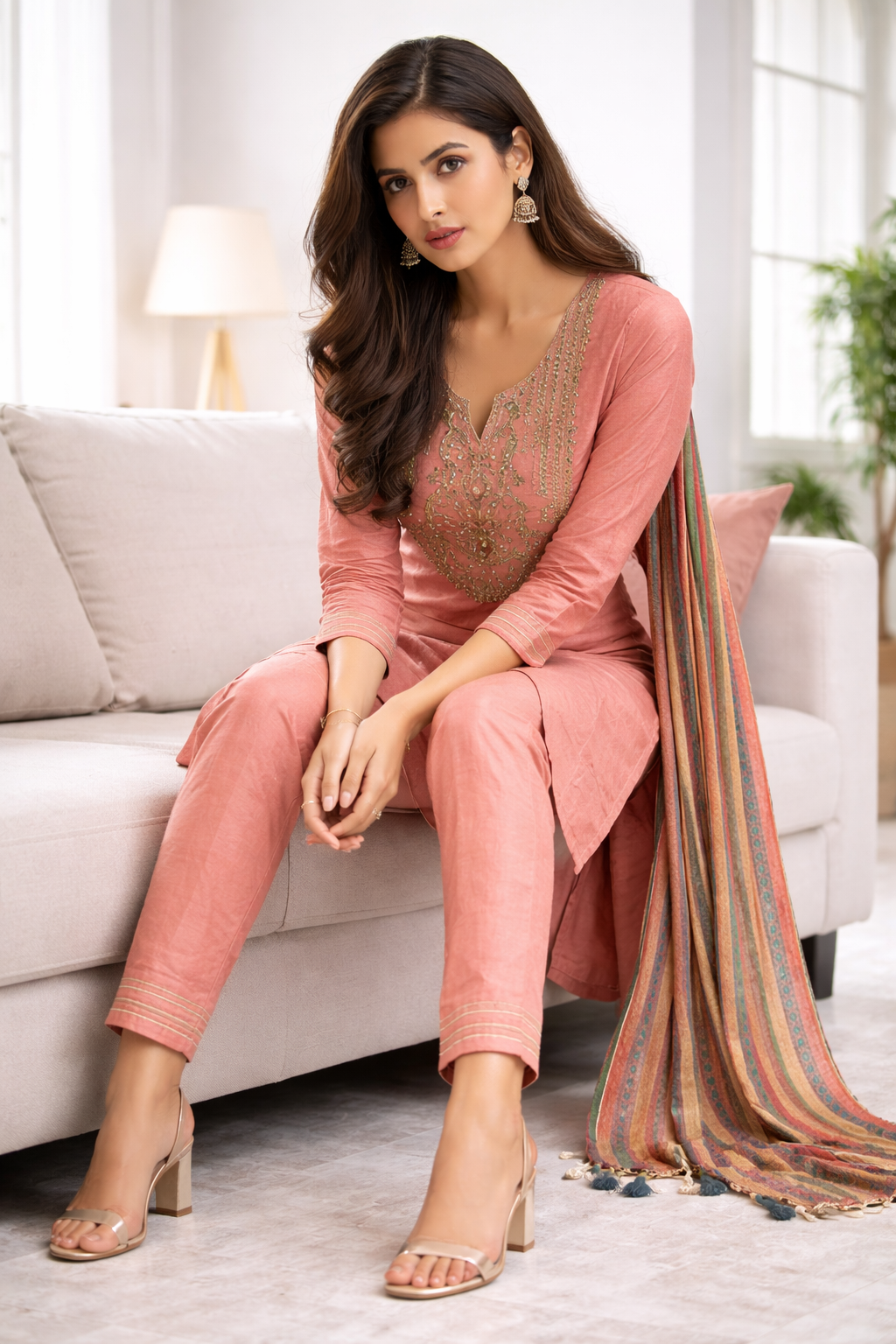 womens-peach-embroidered-silk-kurti-with-pant-dupatta-set-peach-4.png