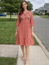 womens-rust-embroidered-crepe-flared-midi-dress-1.png