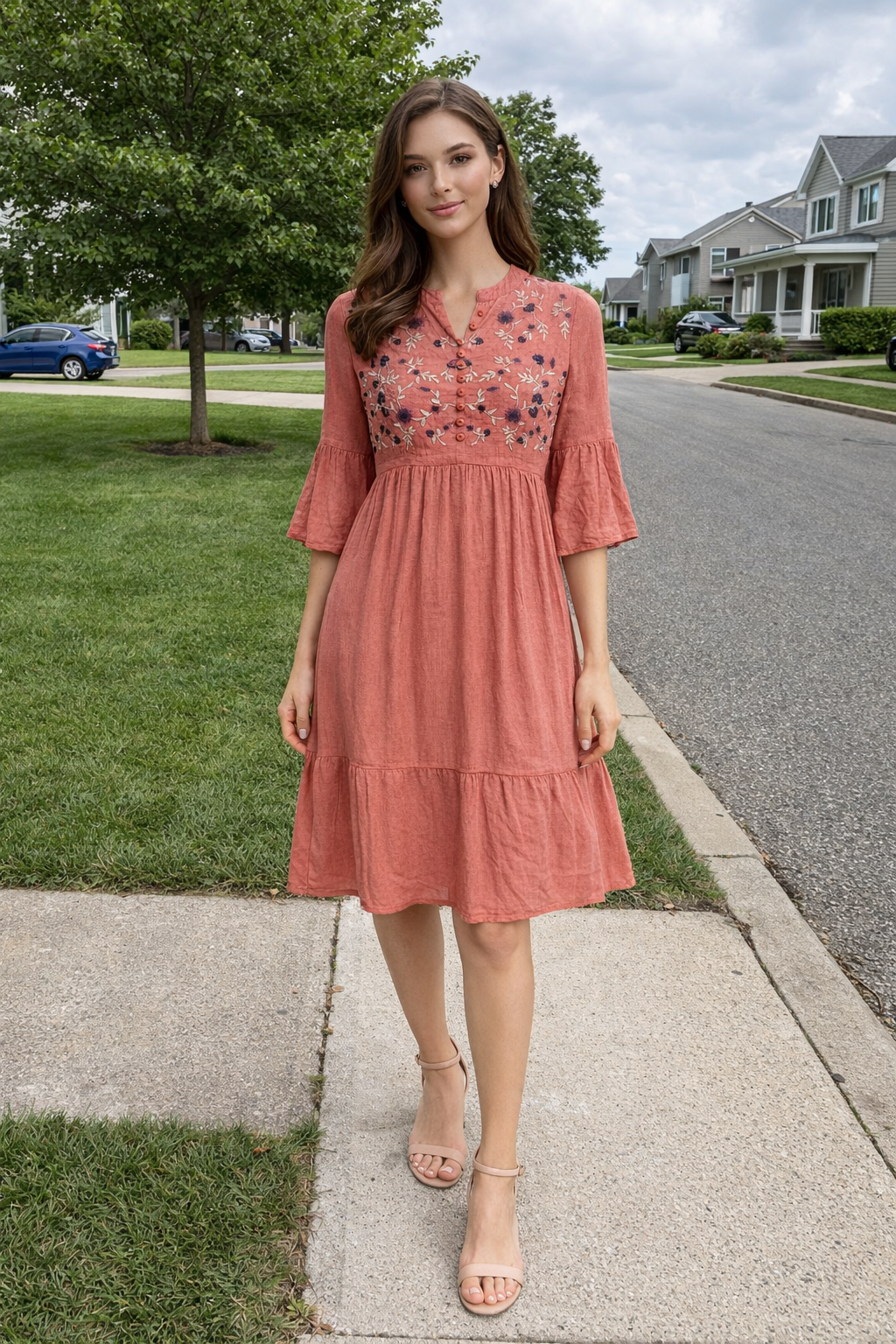 womens-rust-embroidered-crepe-flared-midi-dress-1.png