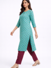 womens-teal-printed-cotton-kurti-with-pant-set-teal-front-3.png