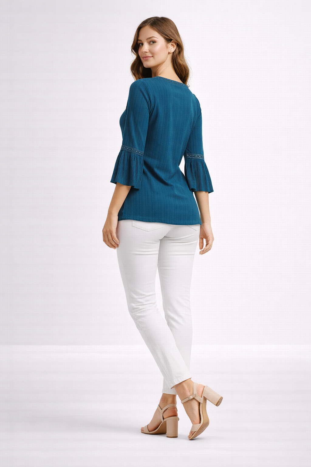 womens-teal-ribbed-georgette-bell-sleeve-top-3.png