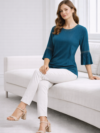 womens-teal-ribbed-georgette-bell-sleeve-top-4.png